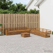 Set di divani da esterno 9 pz Naturale Legno di Acacia Massello 3383177