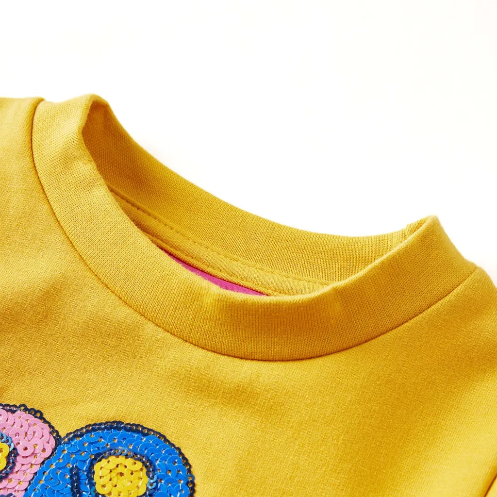 Felpa per Bambini Ocra Scuro 128 13602