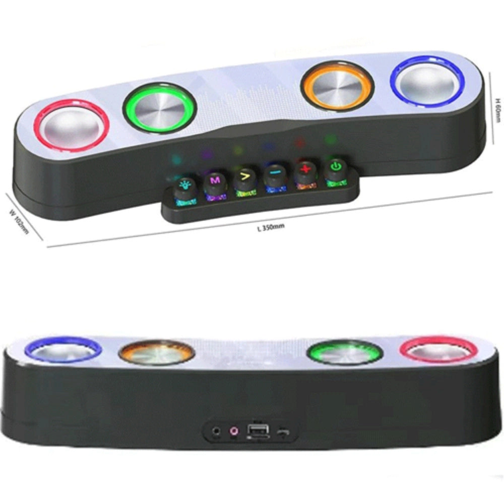 Trade Shop - Cassa Wireless Bluetooth Speaker Gaming Desktop Laptop Pc Barra Audio Q-yx800 -