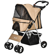 Cestino per Cani Pieghevole con Portabicchiere ¨C zephmum ¨C Caff¨¨ 77x45x99.5 cm