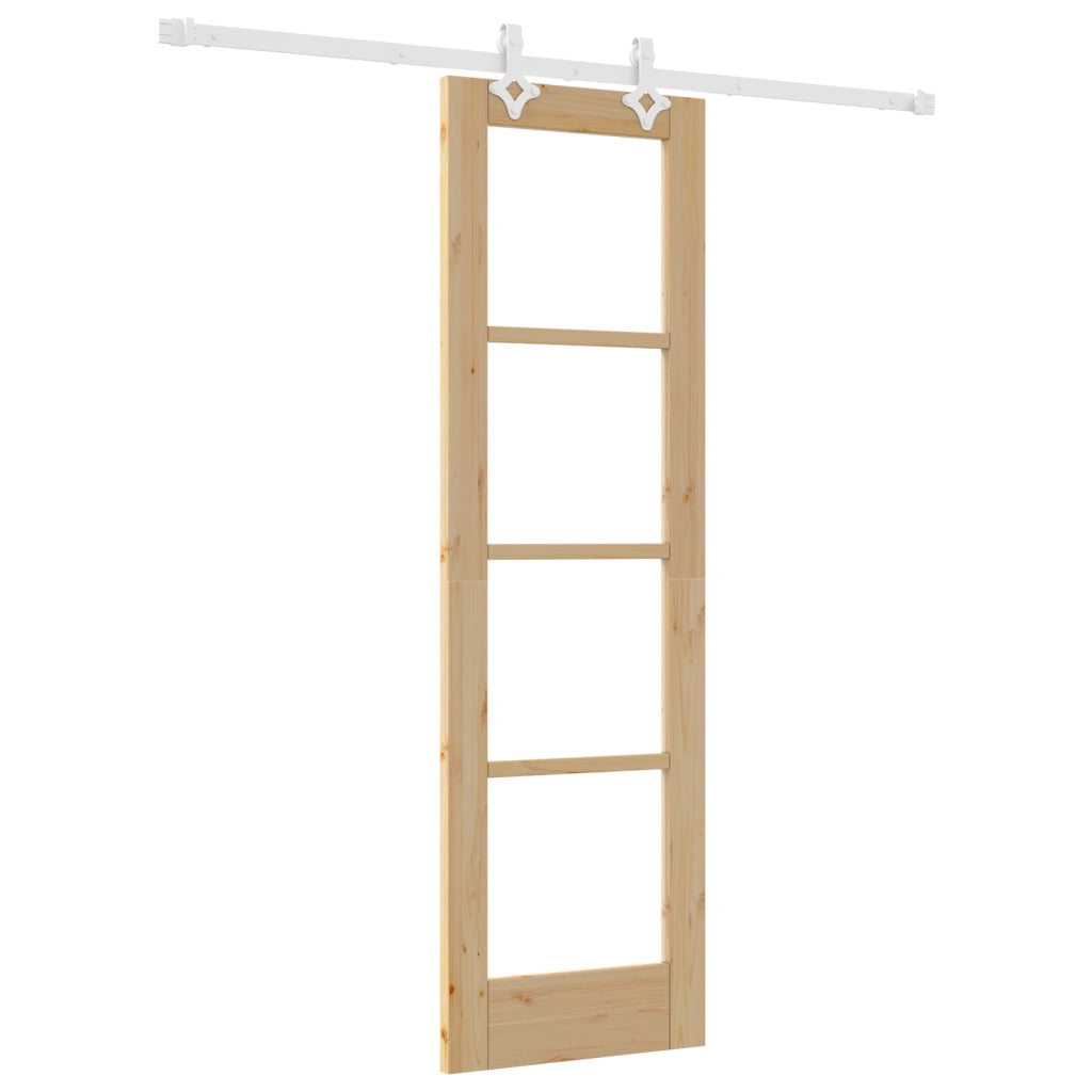 Set di porte scorrevoli  con hardware 61x198.5 cm in legno massello di pino