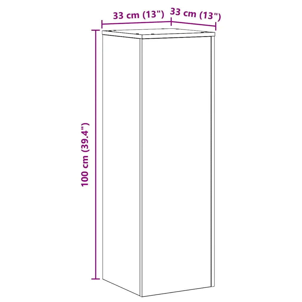 Supporto per piante | Sostegno per piante Legno Vecchio 33x33x100 cm in Truciolato
