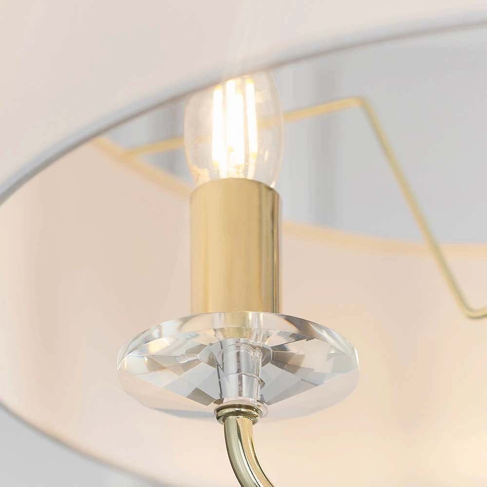 Lampadario a sospensione 3 luci ottone E14 Endon Nixon