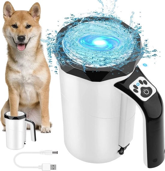 Pulitore per zampe di cane - Pulizia zampe di cane - Pulitore di fango - Cura del cane - Spazzola a setole in silicone - Bianco