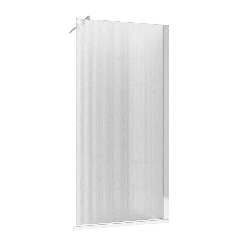 Box doccia walk-in 100cm in vetro temperato cannettato e profilo cromo Klug