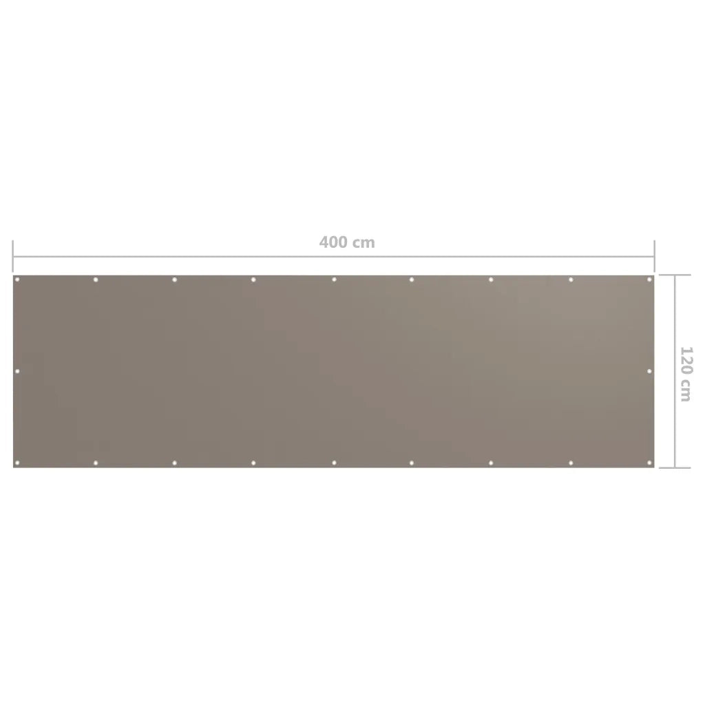 Paravento da Balcone-Pannello per balcone Talpa 120x400 cm Tessuto Oxford