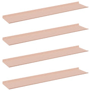 4 pz Mensola | Ripiano | Scaffale sospesa Rosa 100 x 18 x 2,5 cm Acciaio
