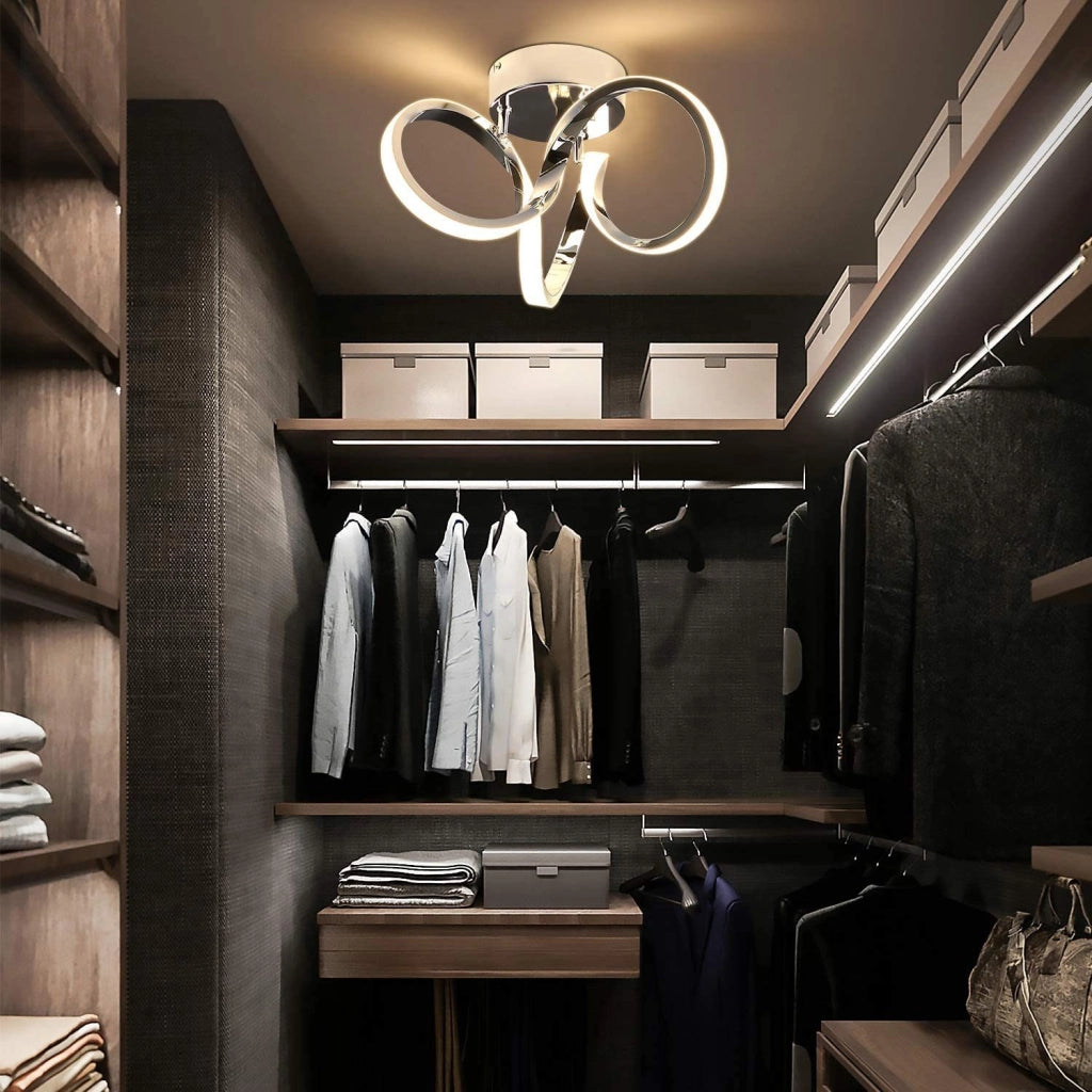 ZMH Lampada da soffitto plafoniera LED moderna 31cm alluminio per interni soggiorno camera letto