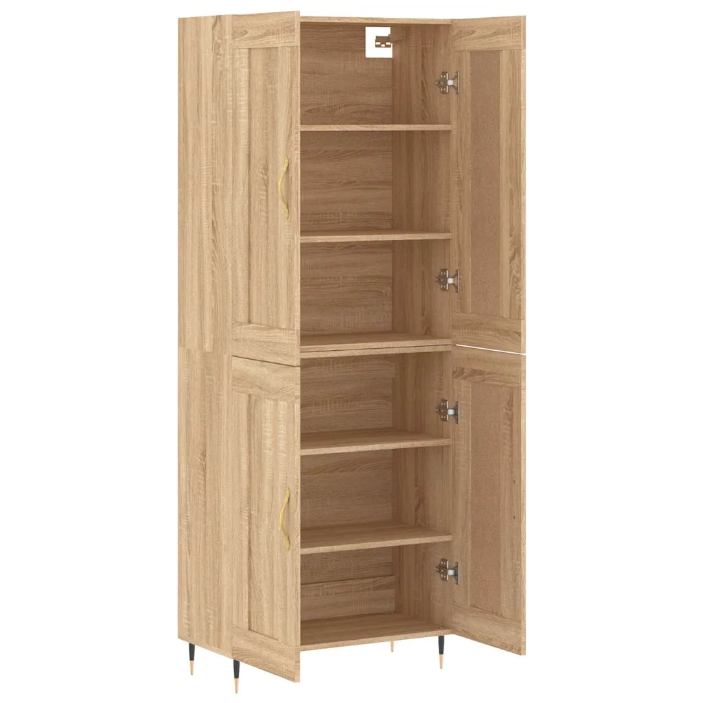 Credenza Rovere Sonoma 69,5x34x180 cm in Legno Multistrato 3199668