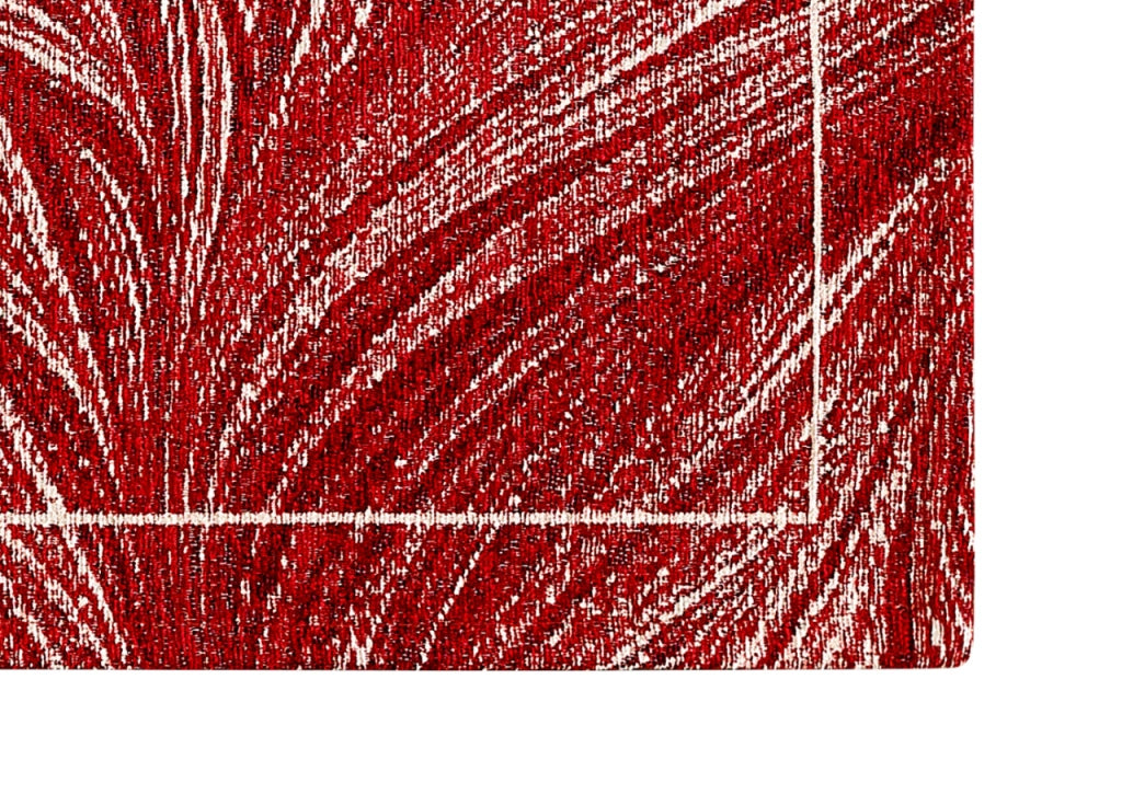 Tappeto Arredo Salotto Antiscivolo Scendiletto Camera Dis. Dallas By Suardi - 65x110(Set 2) - Rosso