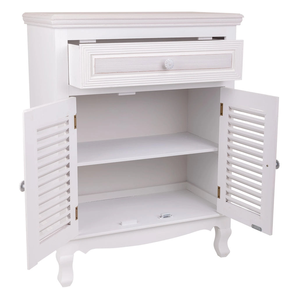 Mobile da ingresso in legno bianco 60x30x78h cm