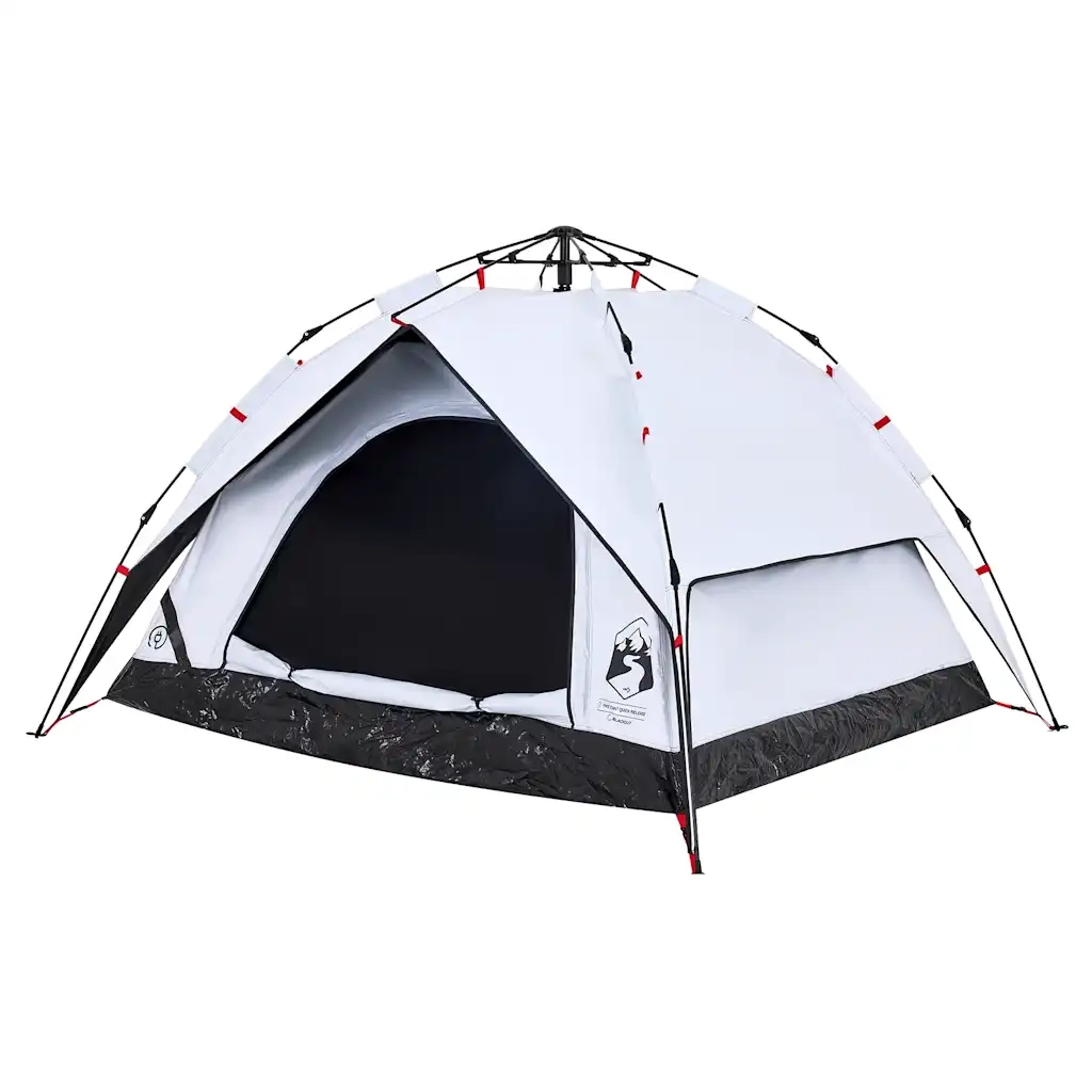 Tenda 3 Persone-Tenda da campeggio Bianca in Tessuto Oscurante a Rilascio Rapido 663060