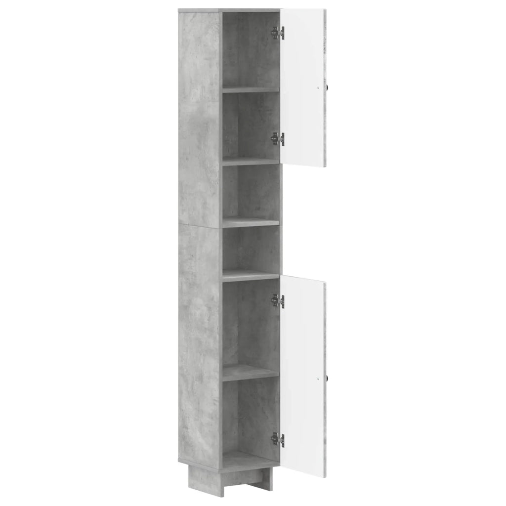 Armadio da Bagno con Ripiano Aperto EDE Grigio Cemento 895938