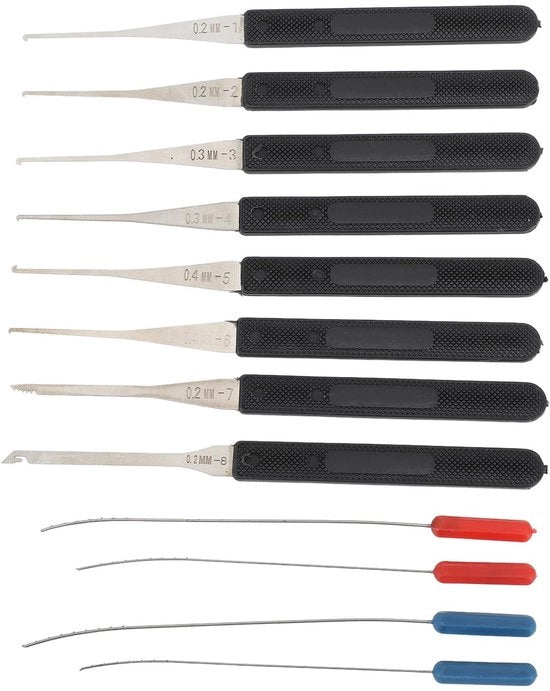 Kit di estrazione chiavi a 12 pezzi - Set di attrezzi per la rimozione - Estrattore chiavi - Acciaio inossidabile premium - Utile per la riparazione - Rimozione facile - Tirachiodi