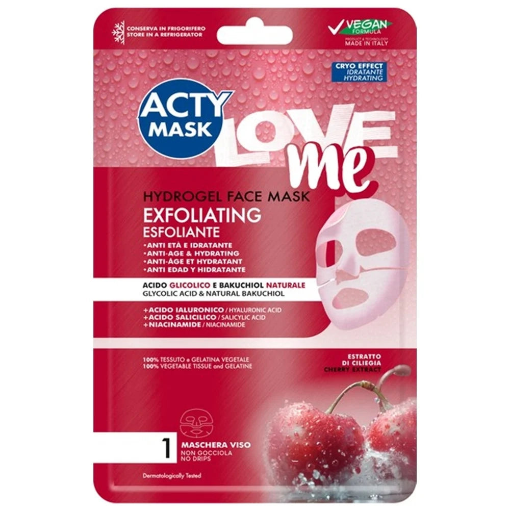 Trade Shop - Maschera Viso Hydrogel Esfoliante Anti Eta Idratante Con Estratto Di Ciliegia 007942v -