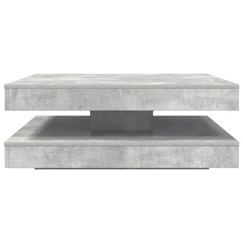 Tavolino da CaffÃ¨ Girevole a 360 Gradi Grigio 90x90x34,5 cm
