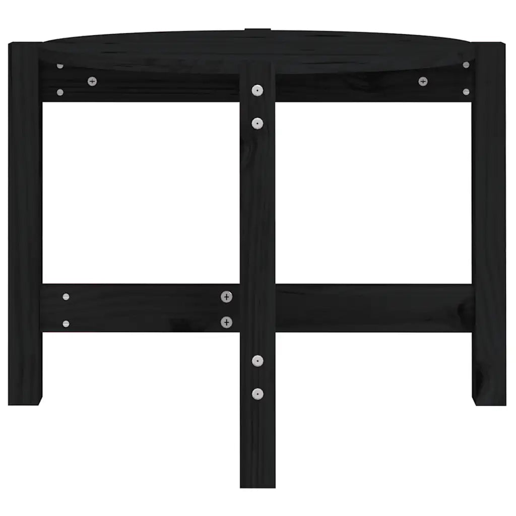 Tavolino da salotto | Tavolino da caff¨¨ | Tavolino da Soggiorno Nero ? 62,5x45 cm in Legno Massello di Pino