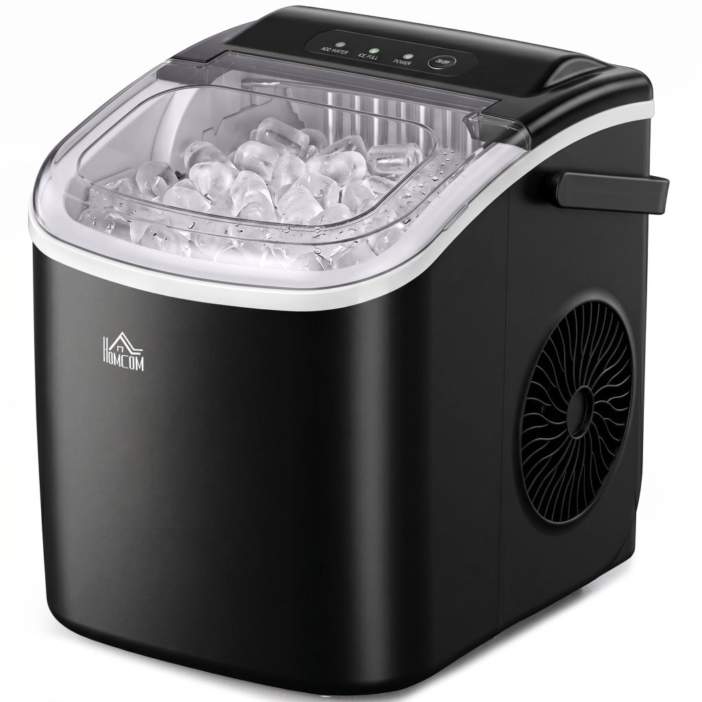 Macchina per Ghiaccio ¨C Xylo ¨C 12 kg/24h, 9 Cubetti in 6-12 min, Serbatoio 1,3L, Nero