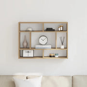 Scaffale a Parete Rovere Artigianale 75x16x55 cm in Truciolato 862046