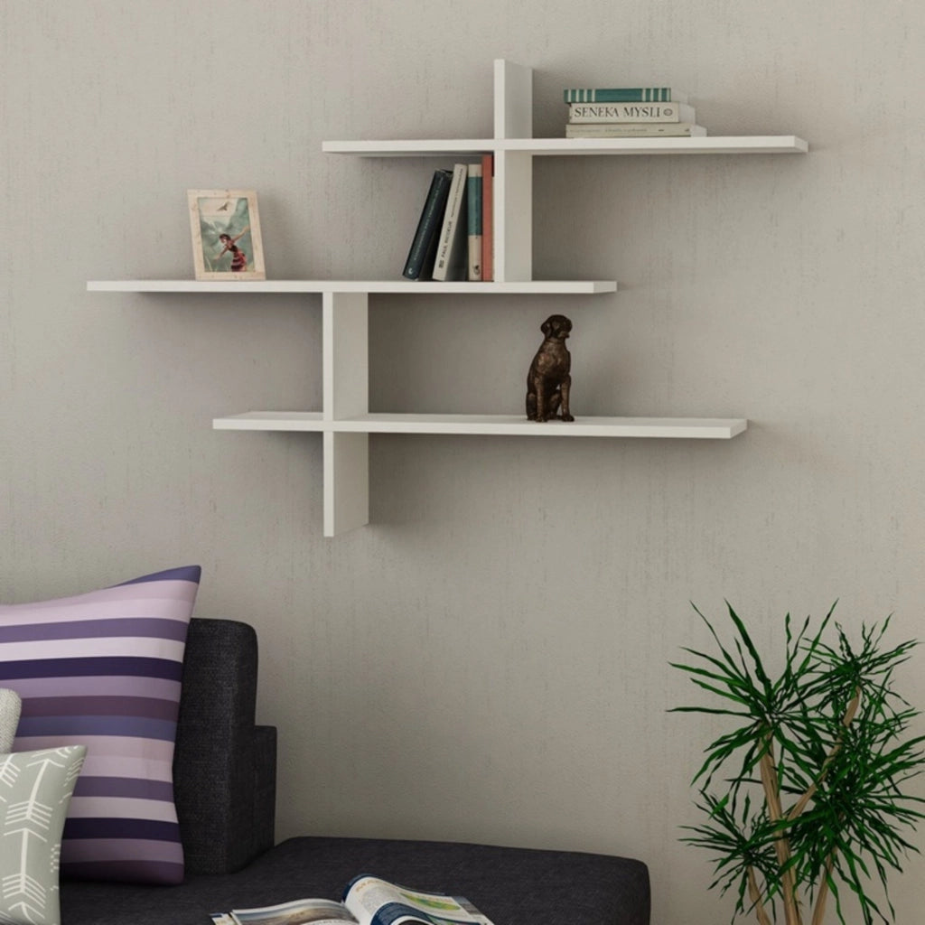 Maliksi, Mensola 4 Ripiani, 123x22x81h cm Bianco