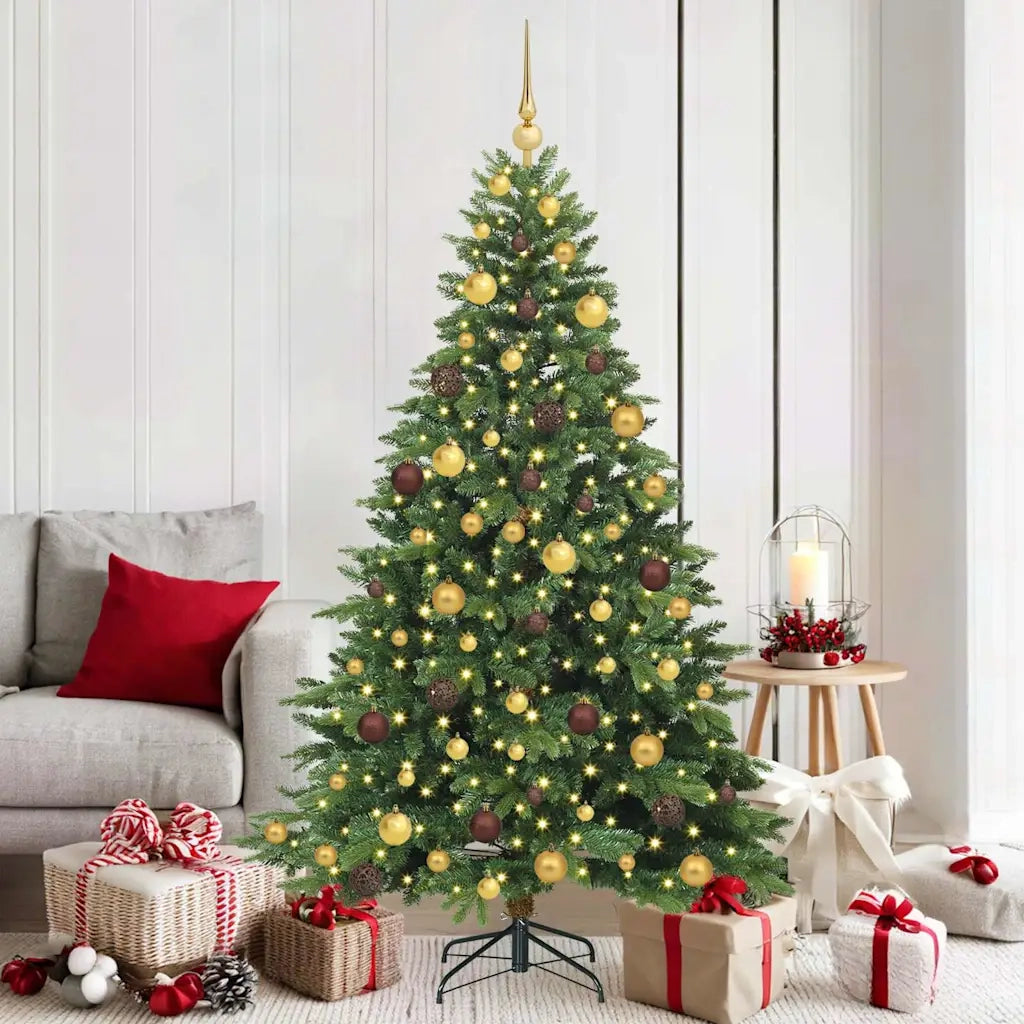 Albero di Natale artificiale con 300 LED Verde 180 cm PE e PVC 3397546