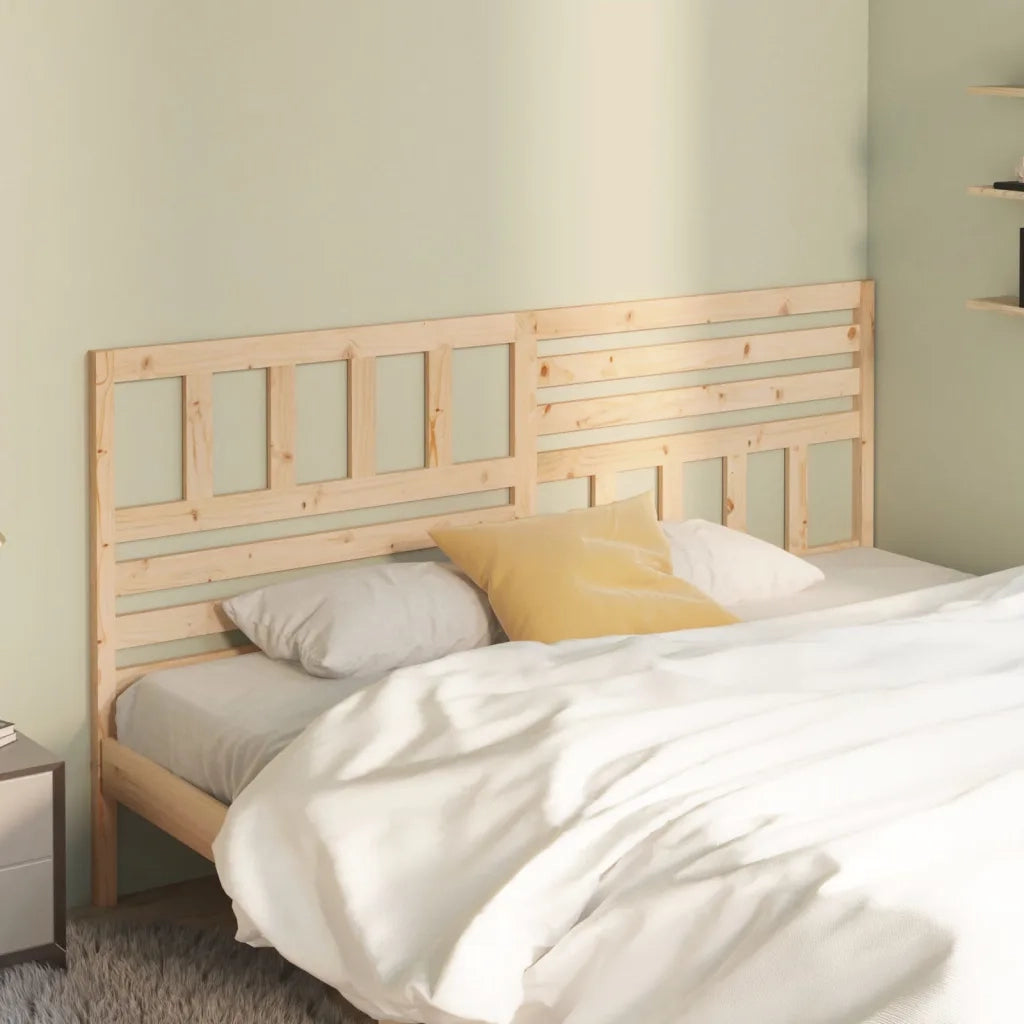 Testiera per Letto 206x4x100 cm in Legno Massello di Pino 814164