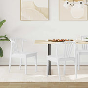 Sedia da pranzo 2 pcs Bianco Legno di gomma massiccio 42020399