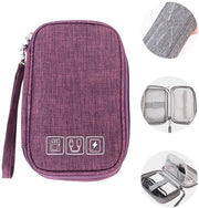 Organizzatore di cavi - Accessorio elettronico - Impermeabile - Lila - Organizzatore di cavi per caricabatterie - Ideale per viaggi - Mini