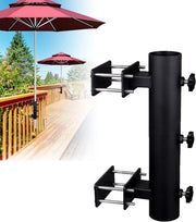 Sostegno parasole robusto - ideale per il terrazzo - nero - acciaio