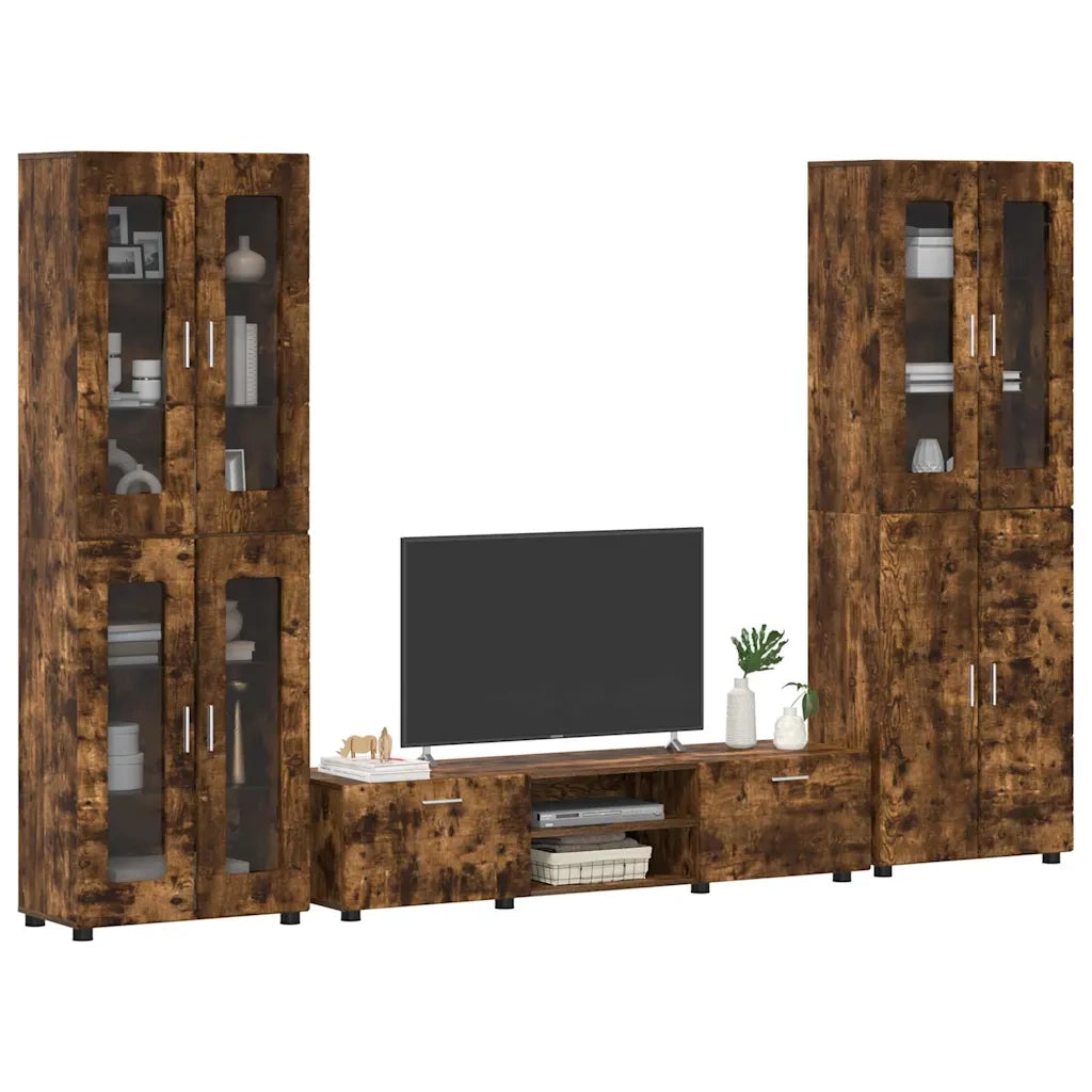 Set mobile TV FLORIN 3 pcs Rovere fumé Legno multistrato 3398009