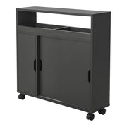 Mobile bagno grigio scuro con ante scorrevoli 03_0007668