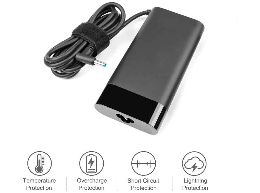 Caricabatterie Compatibile con Noteook o WorkStation HP 150W 19,5V 7,7A Spinotto Blu 4.5x3.0mm ZM-150W con Cavo di Alimentazione