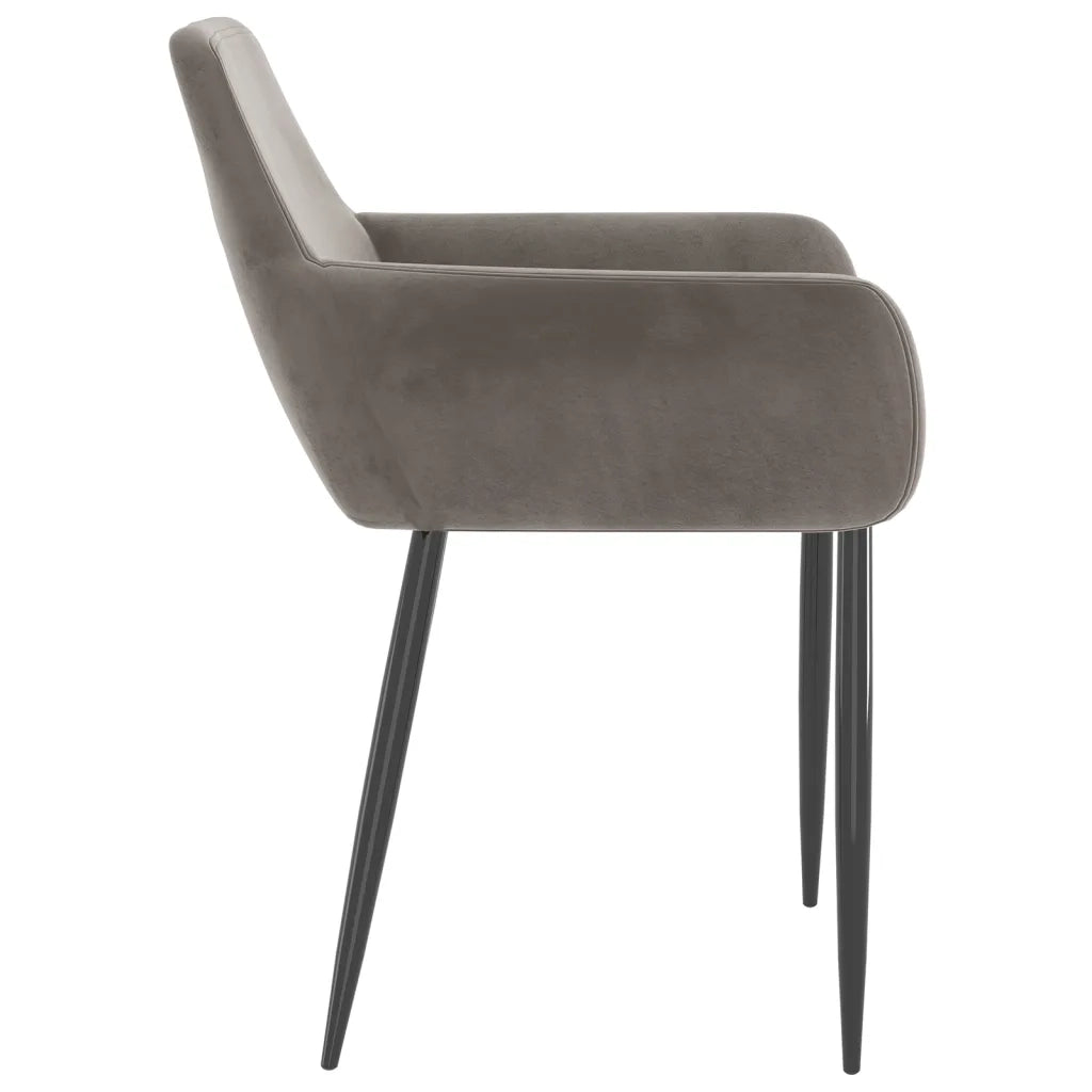 Sedie da Pranzo 2 pz Grigio Chiaro in Velluto 323104
