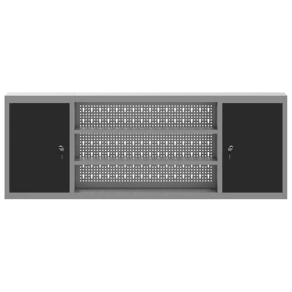 Mobile per attrezzi con blocco Nero e Grigio 150 x 20 x 55 cm CFW8780329