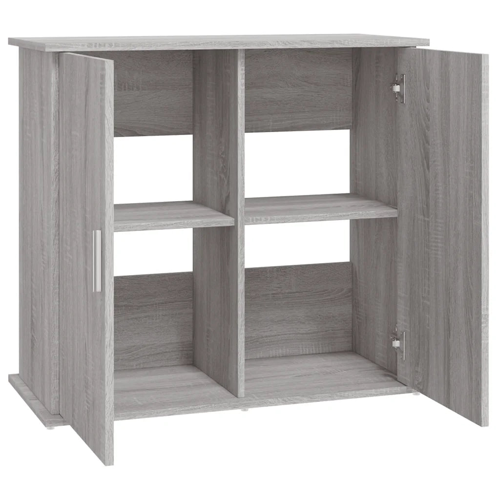 Supporto Acquario 81x36x73cm in Legno Multistrato Grigio Sonoma 833629
