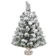 Albero di Natale Artificiale ¨C Zephmum ¨C Verde e Bianco ?32x60 cm