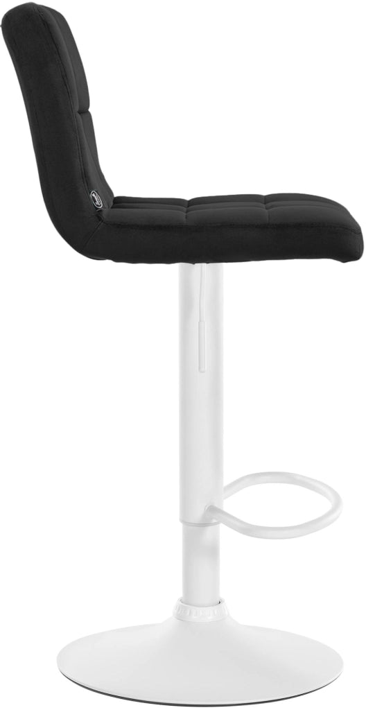 Set di 2 sgabelli da bar Perù velluto bianco 6