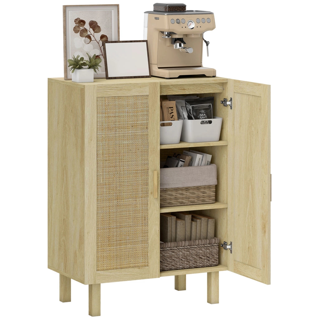 Armadio bohemien con ante a griglia e ripiani regolabili ¨C zephmum ¨C legno 73x41x102 cm