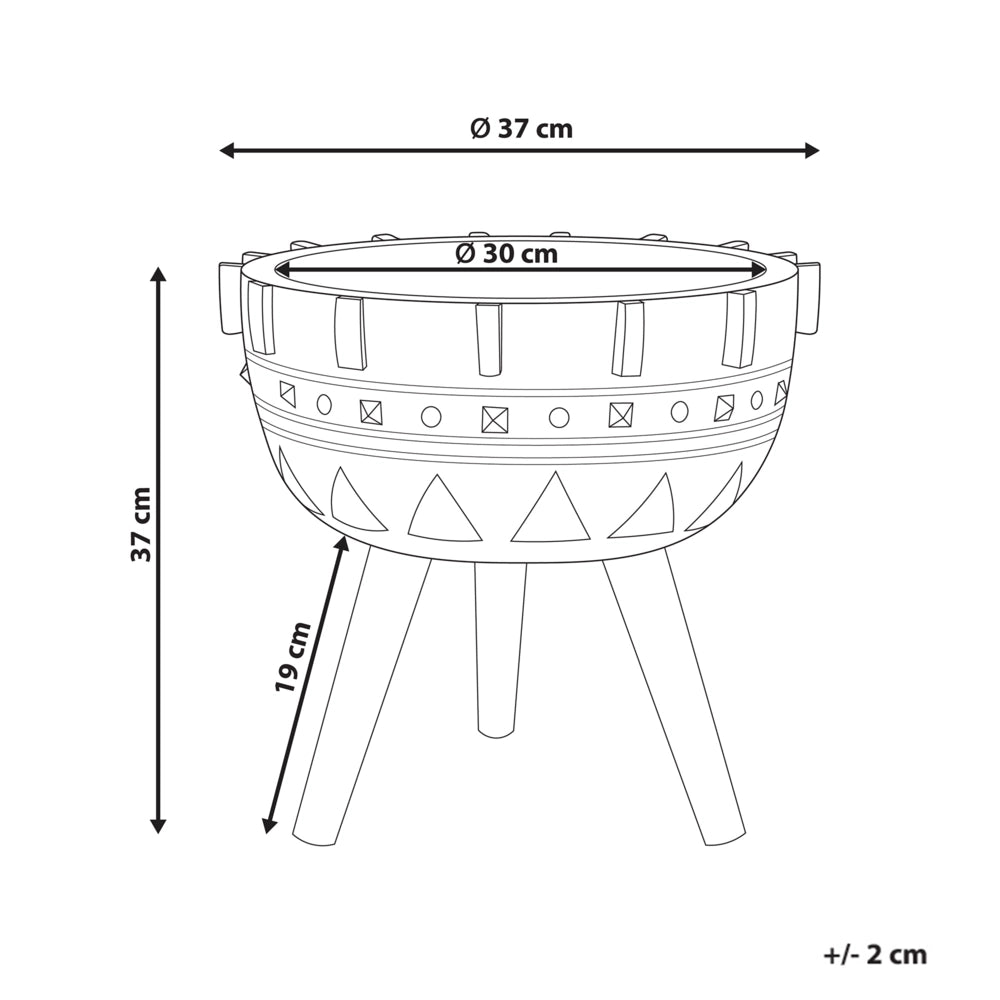 Vaso per piante Marrone chiaro Magnesio Base rotonda in legno massiccio Vaso per piante alte