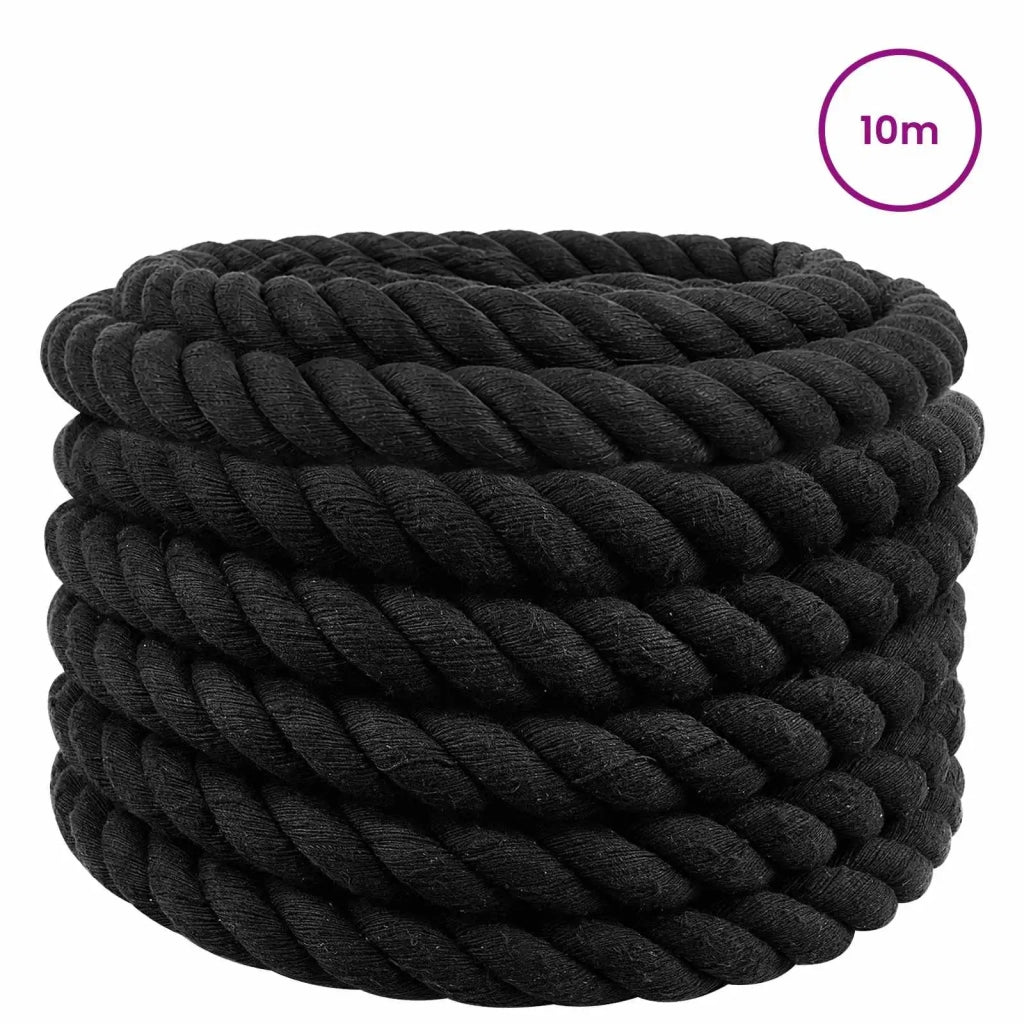 Corda di Cotone 60 mm 10 m Nero 100% Cotone 42011841