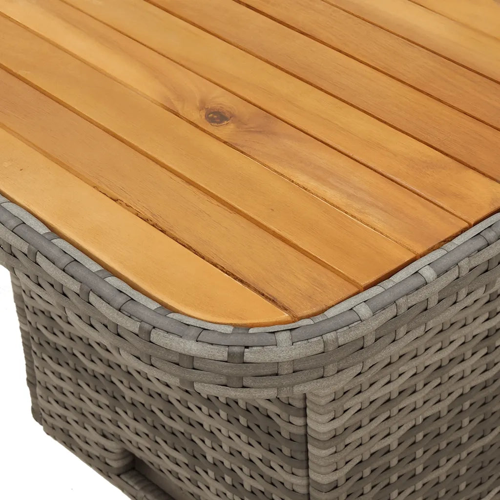 vidaXL Set Divani da Giardino 3 pz con Cuscini in Polyrattan Grigio