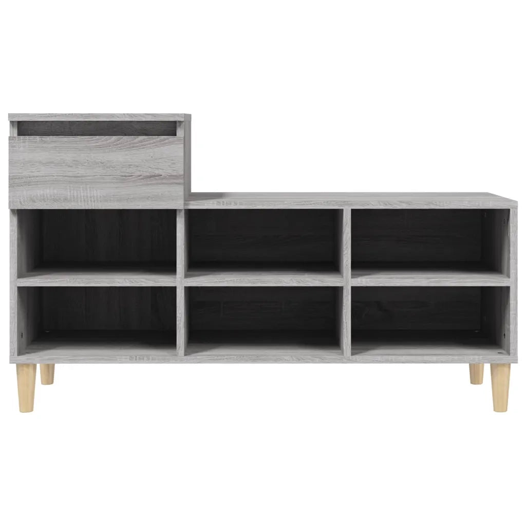 Scarpiera-Scaffale per scarpe Grigio Sonoma 102x36x60 cm in Legno Multistrato 613572