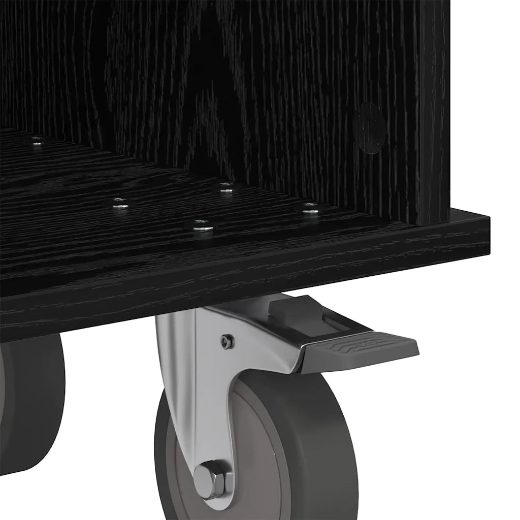 Supporto TV Rovere Nero 37 x 35 x 35 cm Legno multistrato 891049