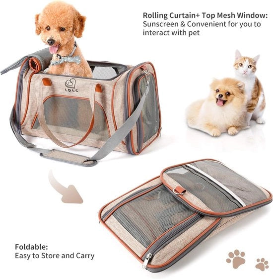Scatola di trasporto per piccoli animali domestici, gatti, cani, conigli, 46L x 26P x 28H centimetri