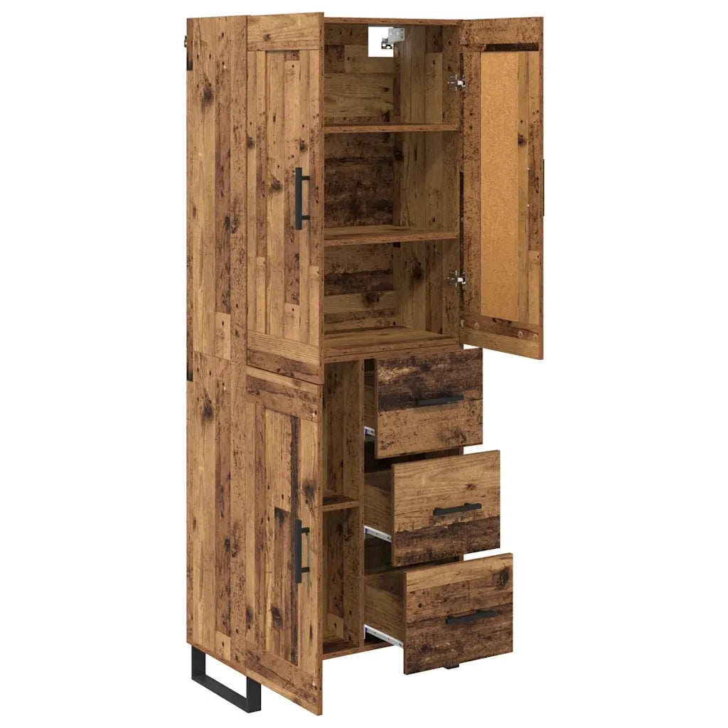 Credenza-Buffet-Armadio da cucina Legno vecchio 69,5 x 34 x 180 cm Legno multistrato 983777
