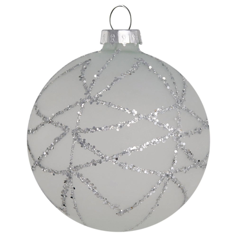 Set di 35 palline di Natale in vetro grigio da appendere all'albero di Natale in stile in stile tradizionale glamour