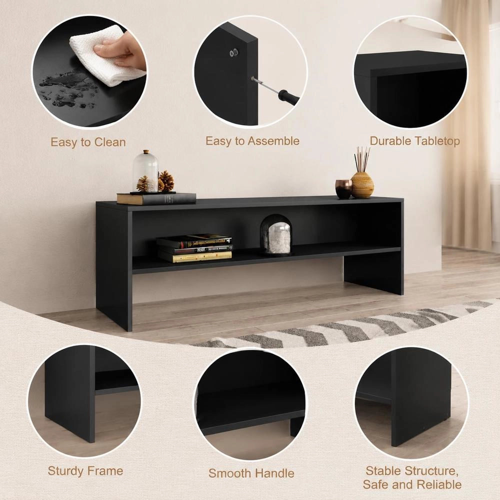 TV Cabinet Black 120x40x40 Cm Wood-based Material