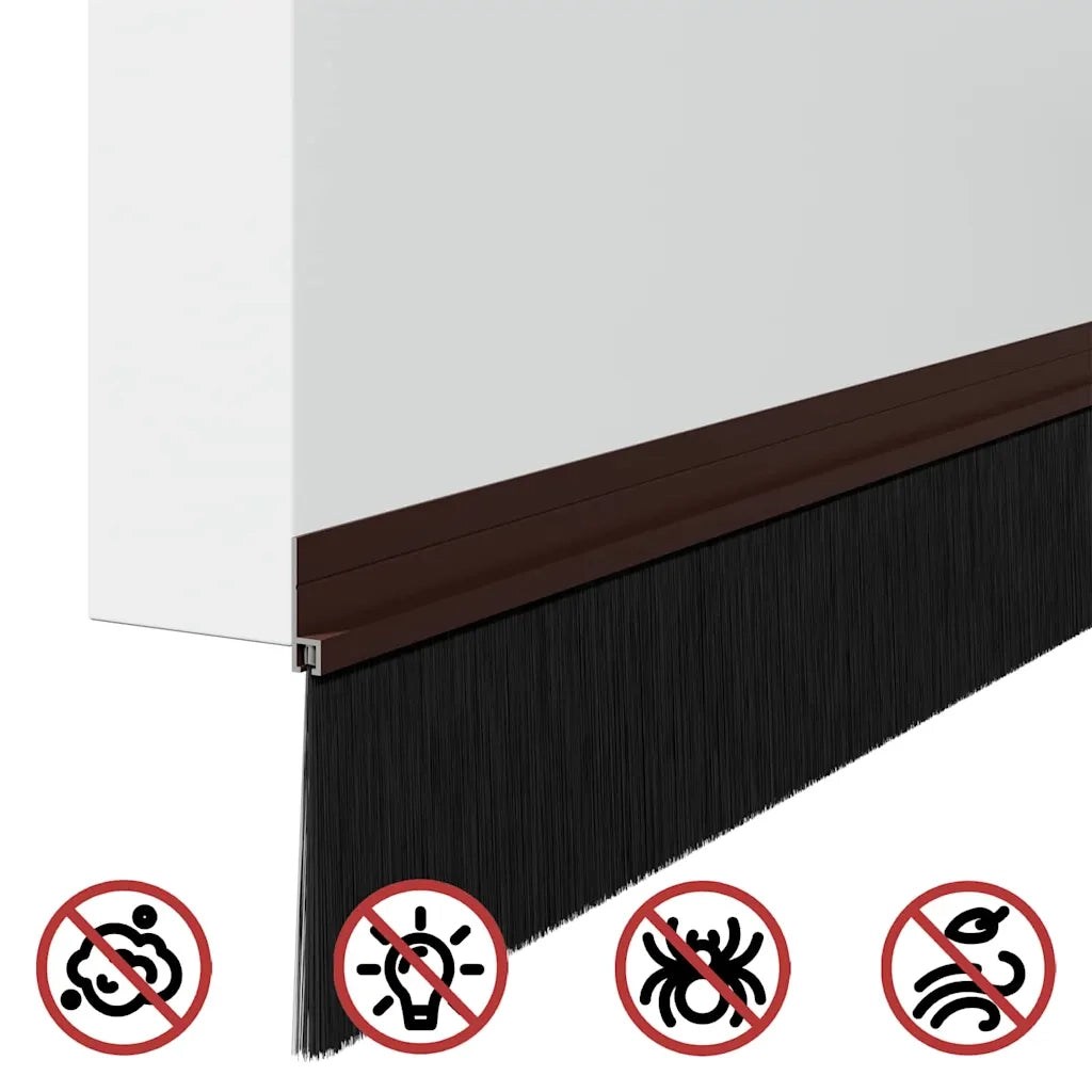 Spazzole per porte autoadesive 6 pz Marrone 100 cm CFW6112198