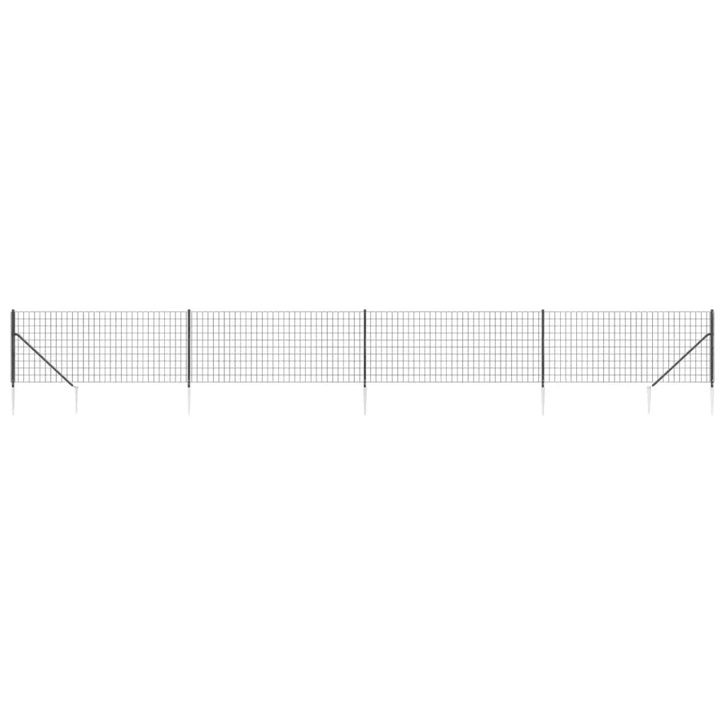 Recinzione Metallica con Picchetti Ancoraggio Antracite 1,1x10mcod mxl 119104