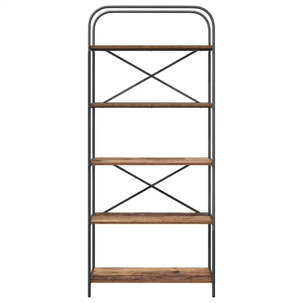 Libreria-Scaffale per Libri-Mobile di Stoccaggio Legno vecchio 80 x 30 x 183 cm Legno multistrato 755506
